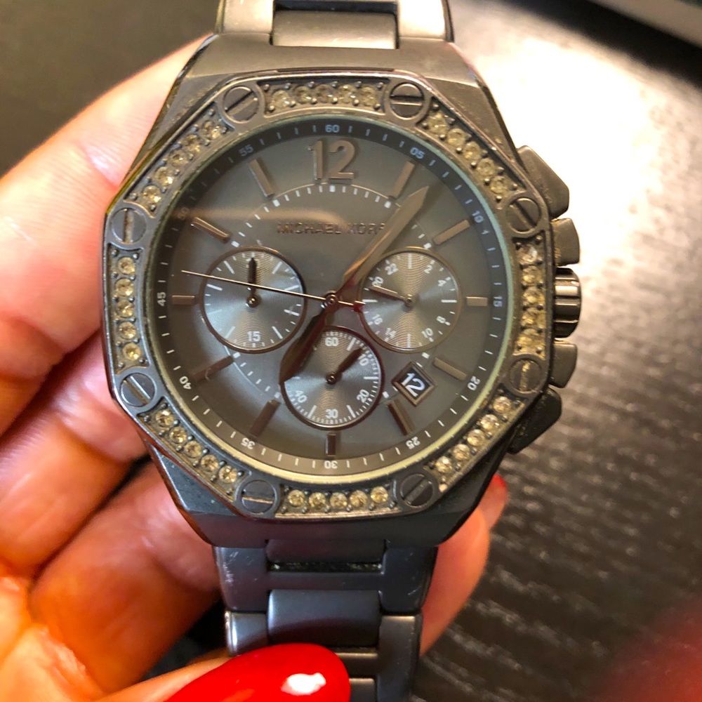 Michael Kors Crystal Studded Watch / 8”